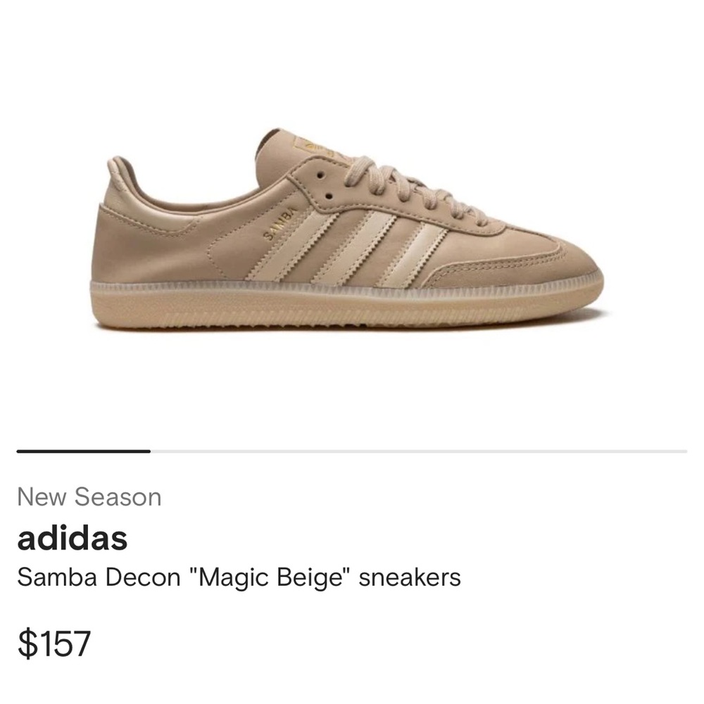 Adidas Samba Decon "Magic Beige" sneakers, UK Size 5.5